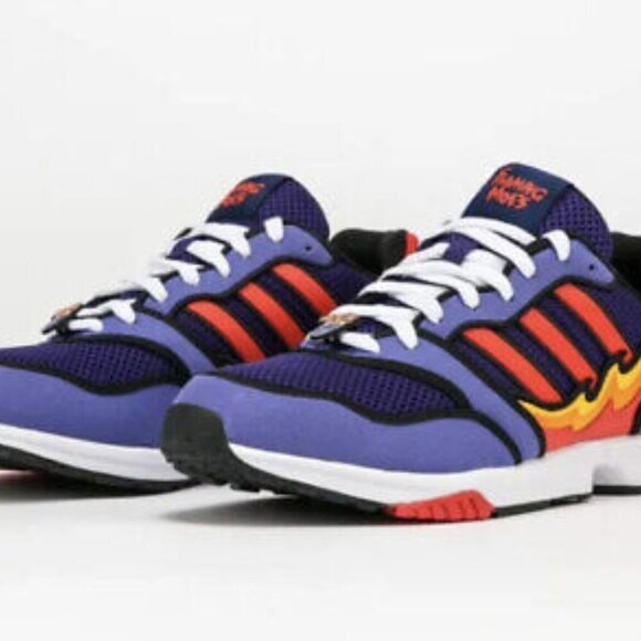 ZX 1000 THE SIMPSONS FLAMING MOES SNEAKERS ADIDAS ORIGINAL H05790 SIZE 7 NWT - Picture 11 of 13
